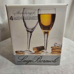 NIB Luigi Bormioli Michelangelo Masterpiece Liqueur Glasses 2.25 oz Crystal